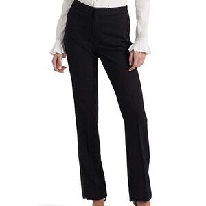 LAUREN RALPH LAUREN Womens Black Zippered Back Waist Darts Straight Fit